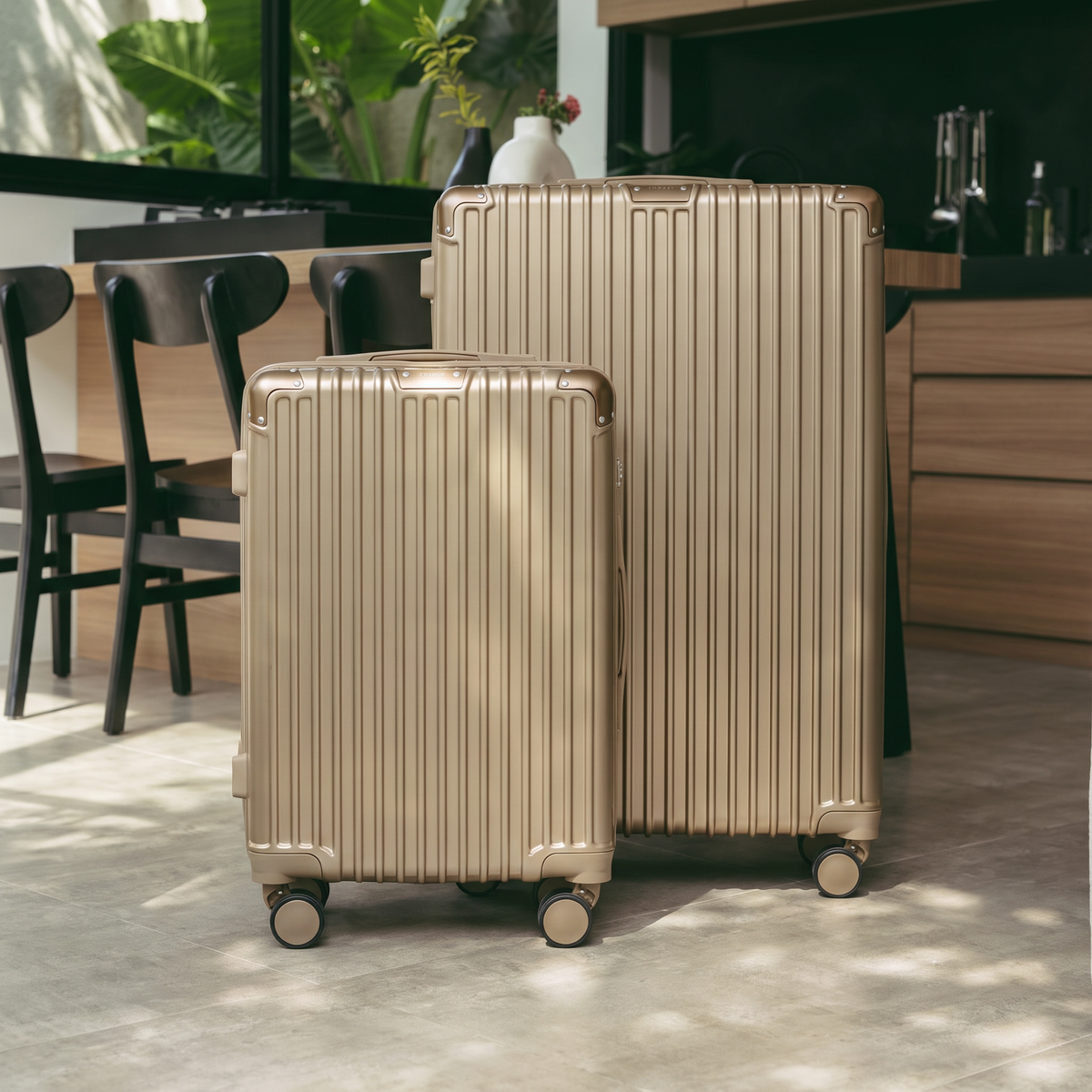 Titan 3-delige kofferset Rose Gold