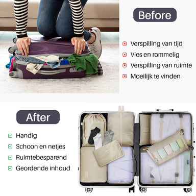 Packing Cube 9-Delig Creme